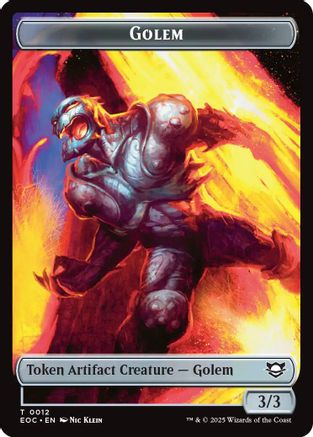 Golem (0012) // Golem (0014) Double-Sided Token (EOC-12 // 14) - [Commander: Edge of Eternities]