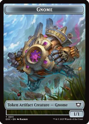 Gnome // Golem (0014) Double-Sided Token (EOC-11 // 14) - [Commander: Edge of Eternities]