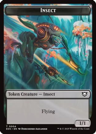 Insect // Elemental (0007) Double-Sided Token (EOC-4 // 7) - [Commander: Edge of Eternities]