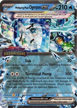 Wellspring Mask Ogerpon ex (Twilight Masquerade Stamp) 064/167 - [Miscellaneous Cards & Products] Holofoil