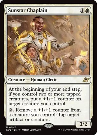 Sunstar Chaplain (PPEOE-040) - [Promo Pack: Edge of Eternities] Foil
