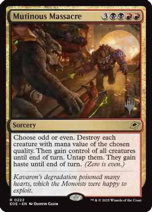 Mutinous Massacre (PPEOE-222) - [Promo Pack: Edge of Eternities] Foil