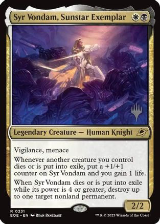 Syr Vondam, Sunstar Exemplar (PPEOE-231) - [Promo Pack: Edge of Eternities]