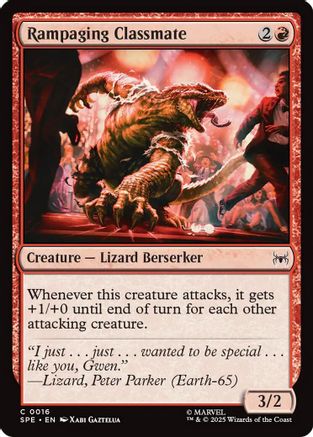 Rampaging Classmate (SPE, MAR-016) - [Marvel's Spider-Man: Eternal-Legal] Foil