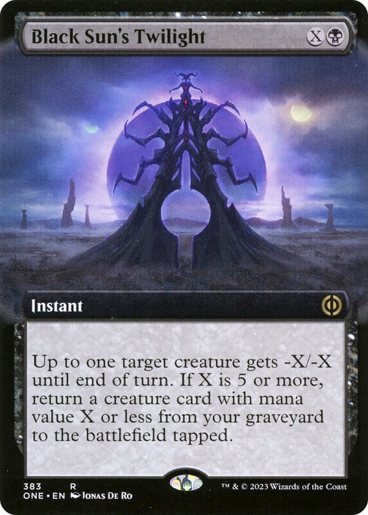 Black Sun's Twilight (ONE-383) - [Phyrexia: All Will Be One]: (Extended Art) Foil