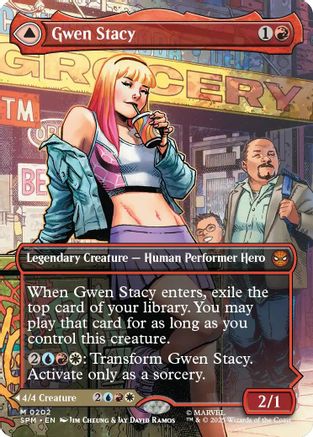 Gwen Stacy (0202) (Borderless) (SPM-202) - [Marvel's Spider-Man] Foil