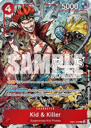 Kid & Killer (Offline Regional Finalist Card Set 2025 Vol.2) (EB01-003) - One Piece Promotion Cards