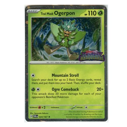 Teal Mask Ogerpon (Twilight Masquerade Stamp) 24 - [Miscellaneous Cards & Products] Holofoil