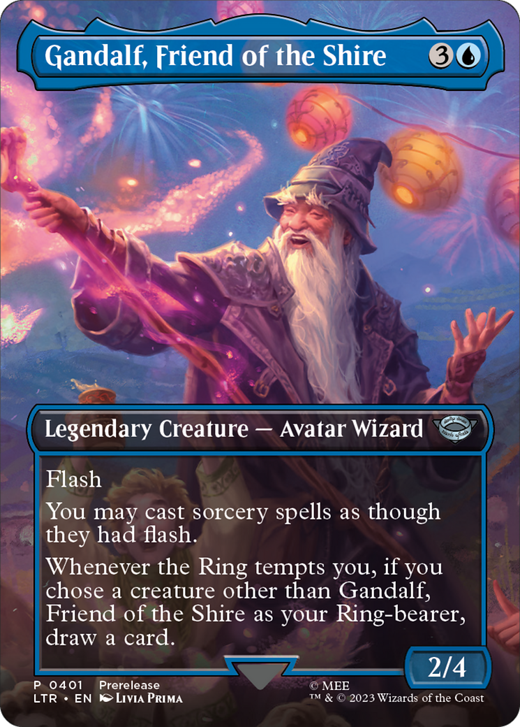 Gandalf, Friend of the Shire (LTR-401) - [The Lord of the Rings: Tales of Middle-earth] (Borderless) Foil
