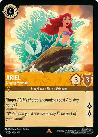 Ariel - Singing Mermaid (15/204) - [ Fabled ] Cold Foil
