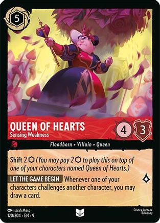 Queen of Hearts - Sensing Weakness (120/204) - [ Fabled ] Cold Foil