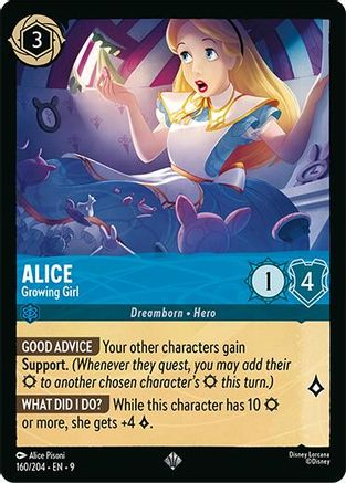 Alice - Growing Girl (160/204) - [ Fabled ] Cold Foil