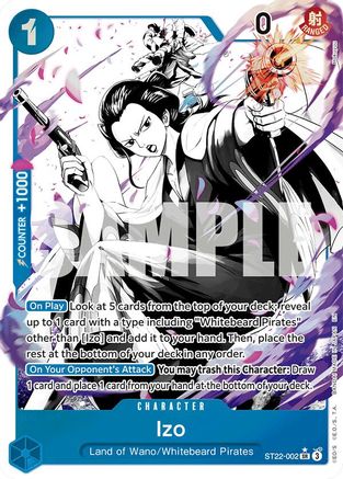 Izo (Parallel) (ST22-002) - Starter Deck 22: Ace & Newgate