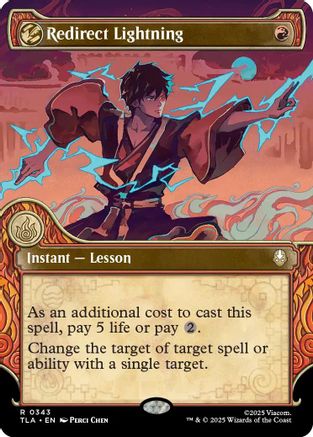 Redirect Lightning (Showcase) (TLA-343) - [Avatar: The Last Airbender] Foil