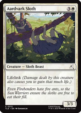 Aardvark Sloth (TLE-212) - [Avatar: The Last Airbender: Eternal-Legal] Foil