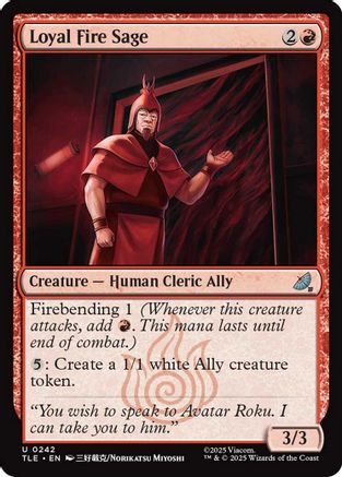 Loyal Fire Sage (TLE-242) - [Avatar: The Last Airbender: Eternal-Legal] Foil