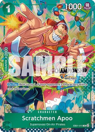 Scratchmen Apoo (CS 25-26 Celebration Pack) (EB01-015) - One Piece Promotion Cards