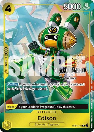 Edison (CS 25-26 Celebration Pack) (OP07-100) - One Piece Promotion Cards