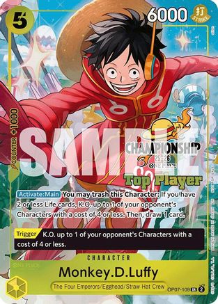 Monkey.D.Luffy (CS 25-26 Top Player Pack) (OP07-109) - One Piece Promotion Cards