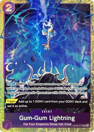 Gum-Gum Lightning (Premium Card Collection -Best Selection Vol. 4-) (OP09-077) - One Piece Promotion Cards