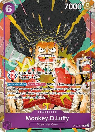 Monkey.D.Luffy (BANDAI Card Games Fest 25-26) (OP07-073) - One Piece Promotion Cards
