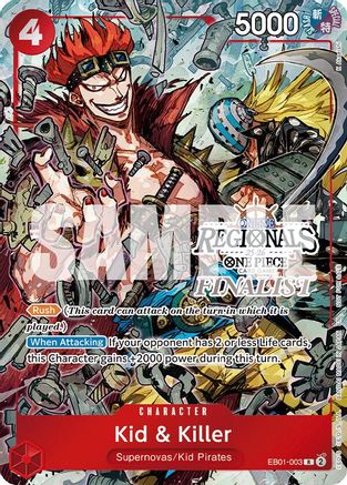 Kid & Killer (Online Regional Finalist Card Set 2025 Vol.2) (EB01-003) - One Piece Promotion Cards