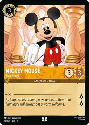 Mickey Mouse - True Friend (13/204) - [ Fabled ] Cold Foil