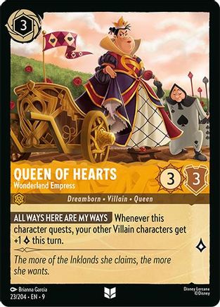Queen of Hearts - Wonderland Empress (23/204) - [ Fabled ] Cold Foil