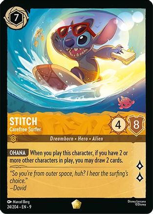 Stitch - Carefree Surfer (24/204) - [ Fabled ] Cold Foil