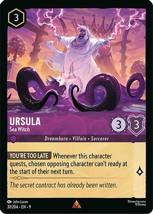 Ursula - Sea Witch (37/204) - [ Fabled ] Cold Foil