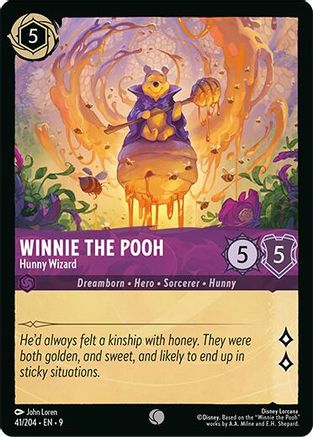 Winnie the Pooh - Hunny Wizard (41/204) - [ Fabled ] Cold Foil