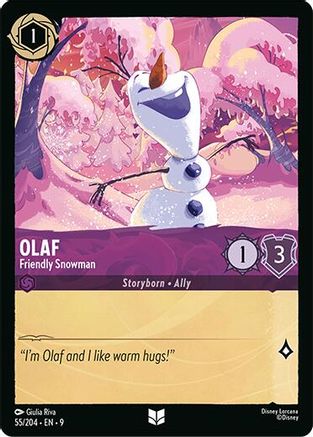 Olaf - Friendly Snowman (55/204) - [ Fabled ] Cold Foil