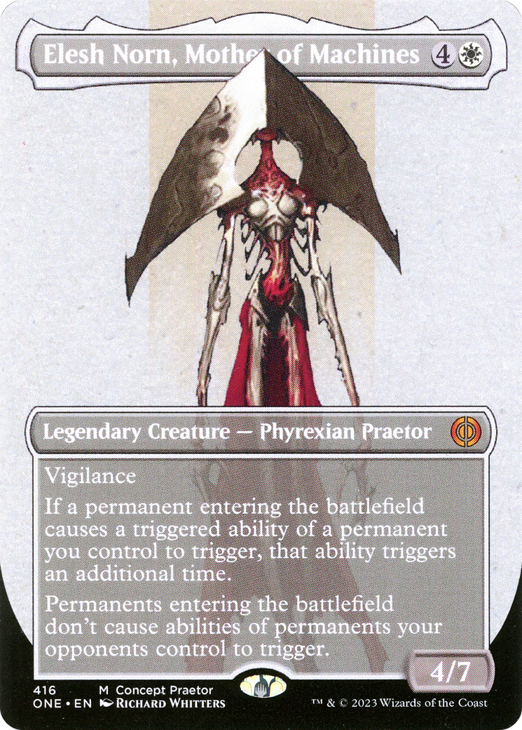 Elesh Norn, Mother of Machines (ONE-416) - [Phyrexia: All Will Be One] (Borderless) Foil