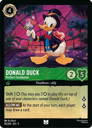 Donald Duck - Perfect Gentleman (85/204) - [ Fabled ] Cold Foil