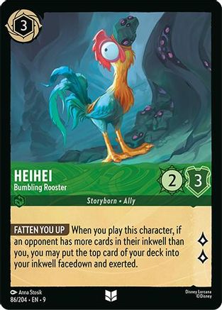 Heihei - Bumbling Rooster (86/204) - [ Fabled ] Cold Foil