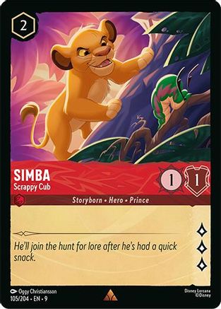 Simba - Scrappy Cub (105/204) - [ Fabled ] Cold Foil