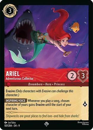 Ariel - Adventurous Collector (107/204) - [ Fabled ] Cold Foil