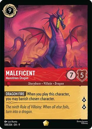 Maleficent - Monstrous Dragon (108/204) - [ Fabled ] Cold Foil