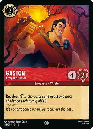 Gaston - Arrogant Hunter (115/204) - [ Fabled ] Cold Foil