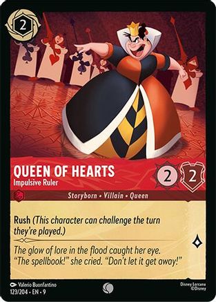 Queen of Hearts - Impulsive Ruler (123/204) - [ Fabled ] Cold Foil