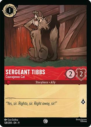 Sergeant Tibbs - Courageous Cat (128/204) - [ Fabled ] Cold Foil