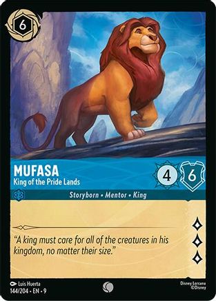 Mufasa - King of the Pride Lands (144/204) - [ Fabled ] Cold Foil