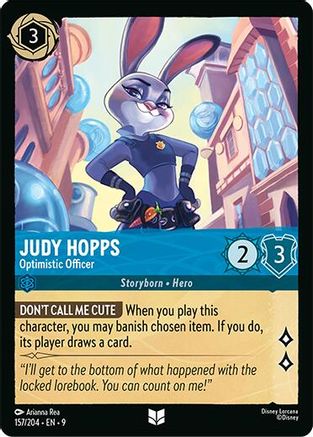 Judy Hopps - Optimistic Officer (157/204) - [ Fabled ] Cold Foil