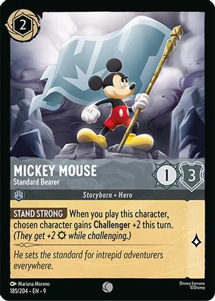 Mickey Mouse - Standard Bearer (185/204) - [ Fabled ] Cold Foil