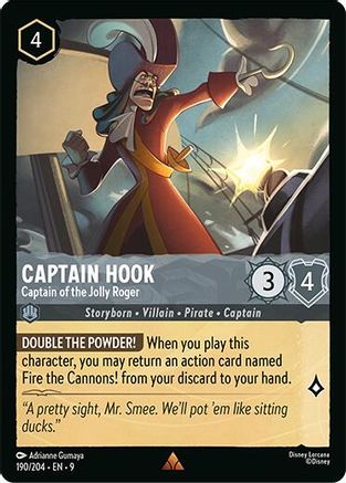 Captain Hook - Captain of the Jolly Roger (190/204) - [ Fabled ] Cold Foil