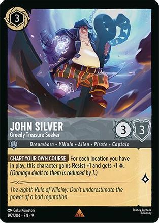 John Silver - Greedy Treasure Seeker (192/204) - [ Fabled ] Cold Foil