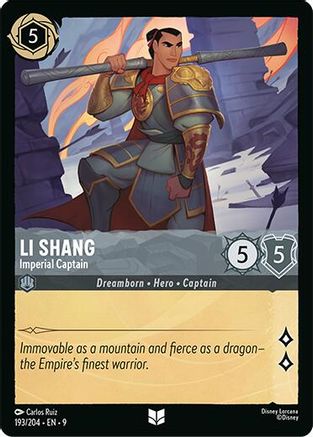 Li Shang - Imperial Captain (193/204) - [ Fabled ] Cold Foil
