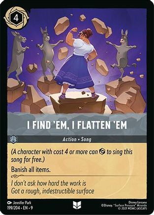 I Find 'Em, I Flatten 'Em (199/204) - [ Fabled ] Cold Foil