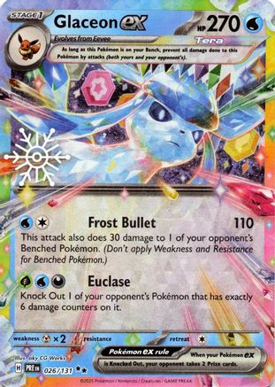 Glaceon ex - 026/131 (Holiday Calendar) 26 - [SV Prismatic Evolutions] Holofoil