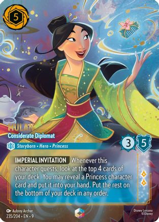 Mulan - Considerate Diplomat (Enchanted) (235/204) - [ Fabled ] Holofoil